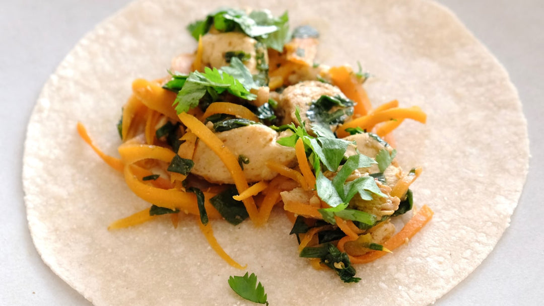 Indian-Spiced Low FODMAP Chicken Tortillas