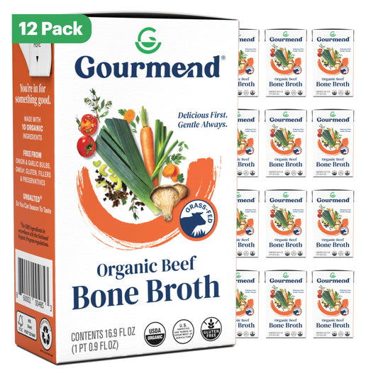Organic Beef Bone Broth | Low FODMAP & Unsalted