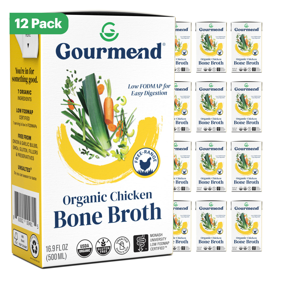 Organic Chicken Bone Broth | Low FODMAP & Unsalted