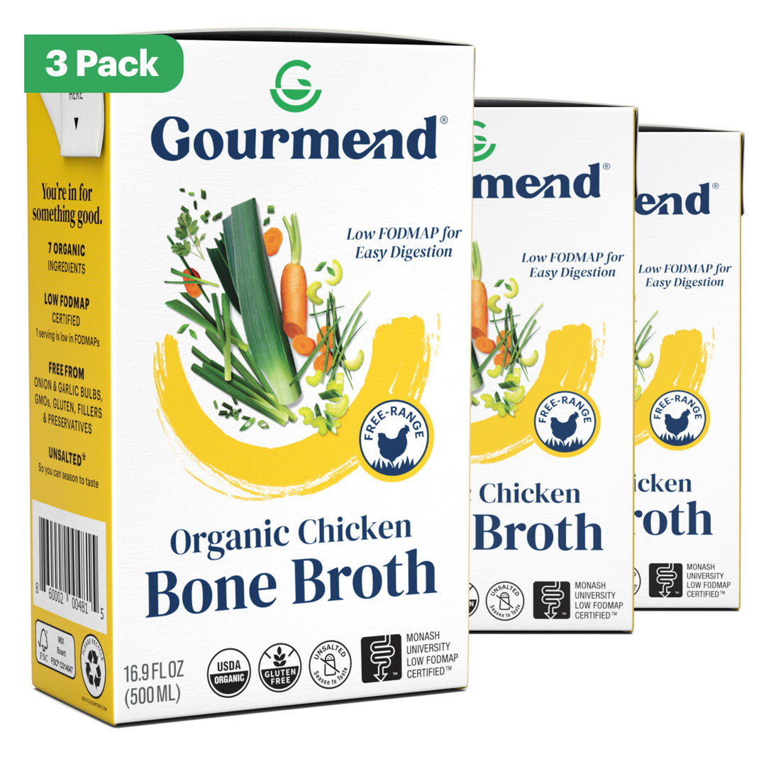 Organic Chicken Bone Broth | Low FODMAP & Unsalted
