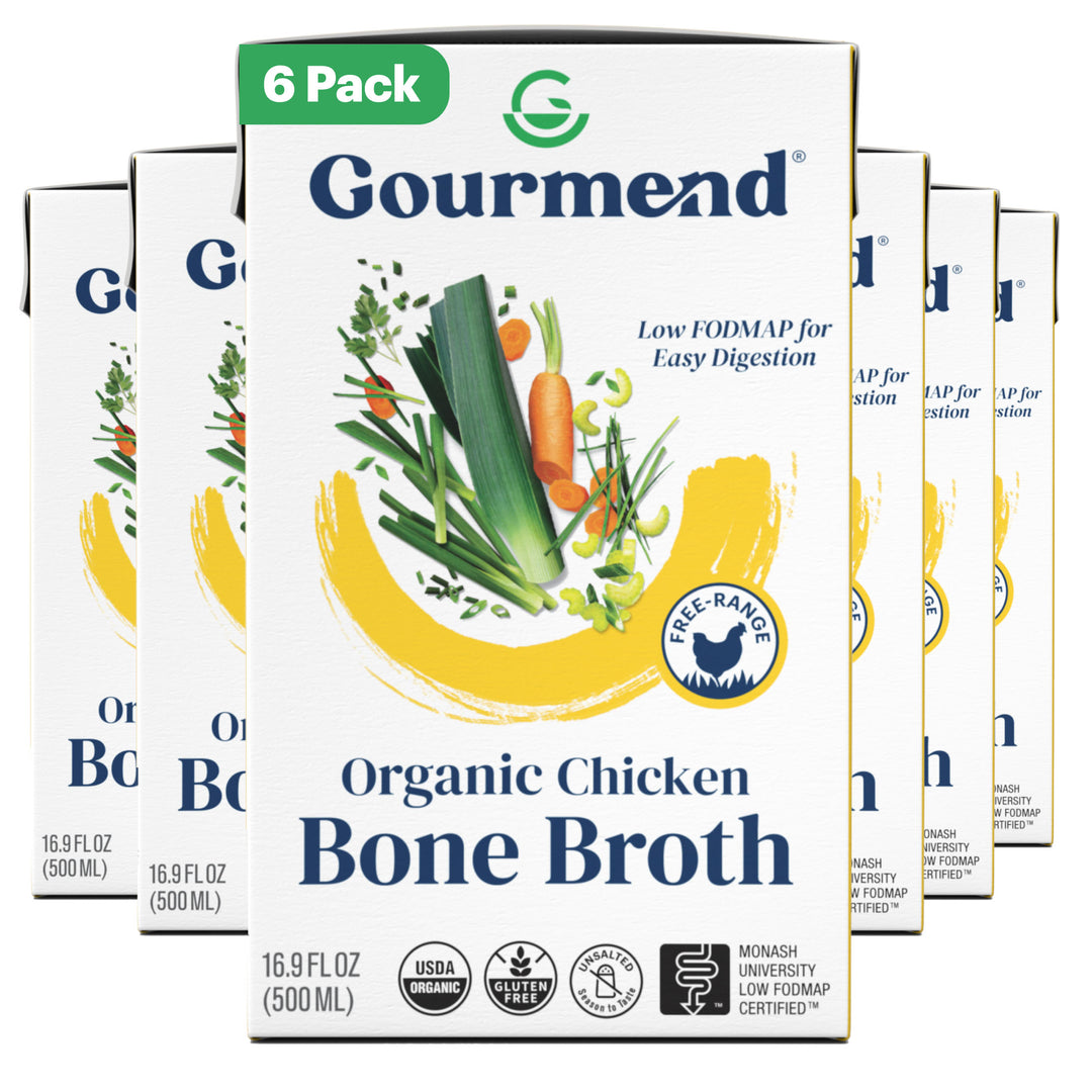 Organic Chicken Bone Broth | Low FODMAP & Unsalted
