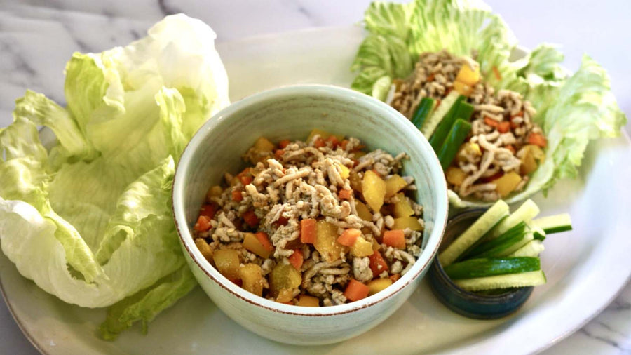 Low FODMAP Chicken Lettuce Cups