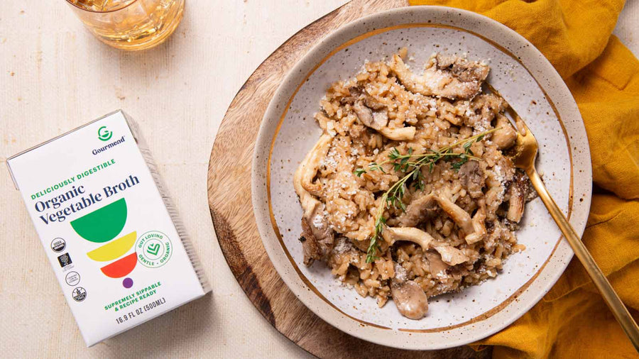 Low FODMAP Oyster Mushroom Risotto