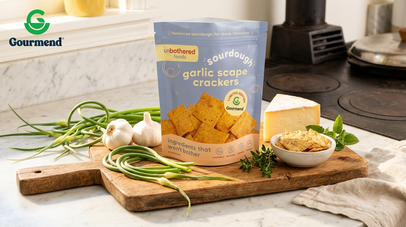 best Garlic Scape Sourdough Crackers