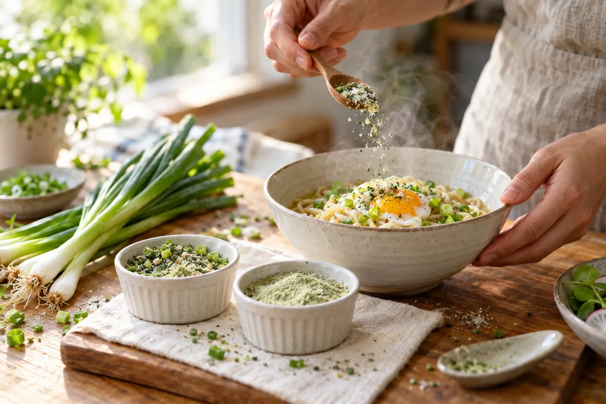 difference between organic and conventional green onion salt
