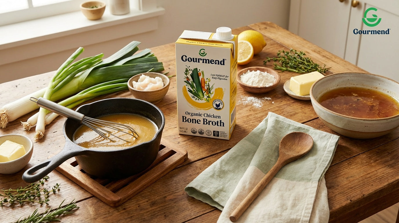 how to make turkey gravy from chicken broth