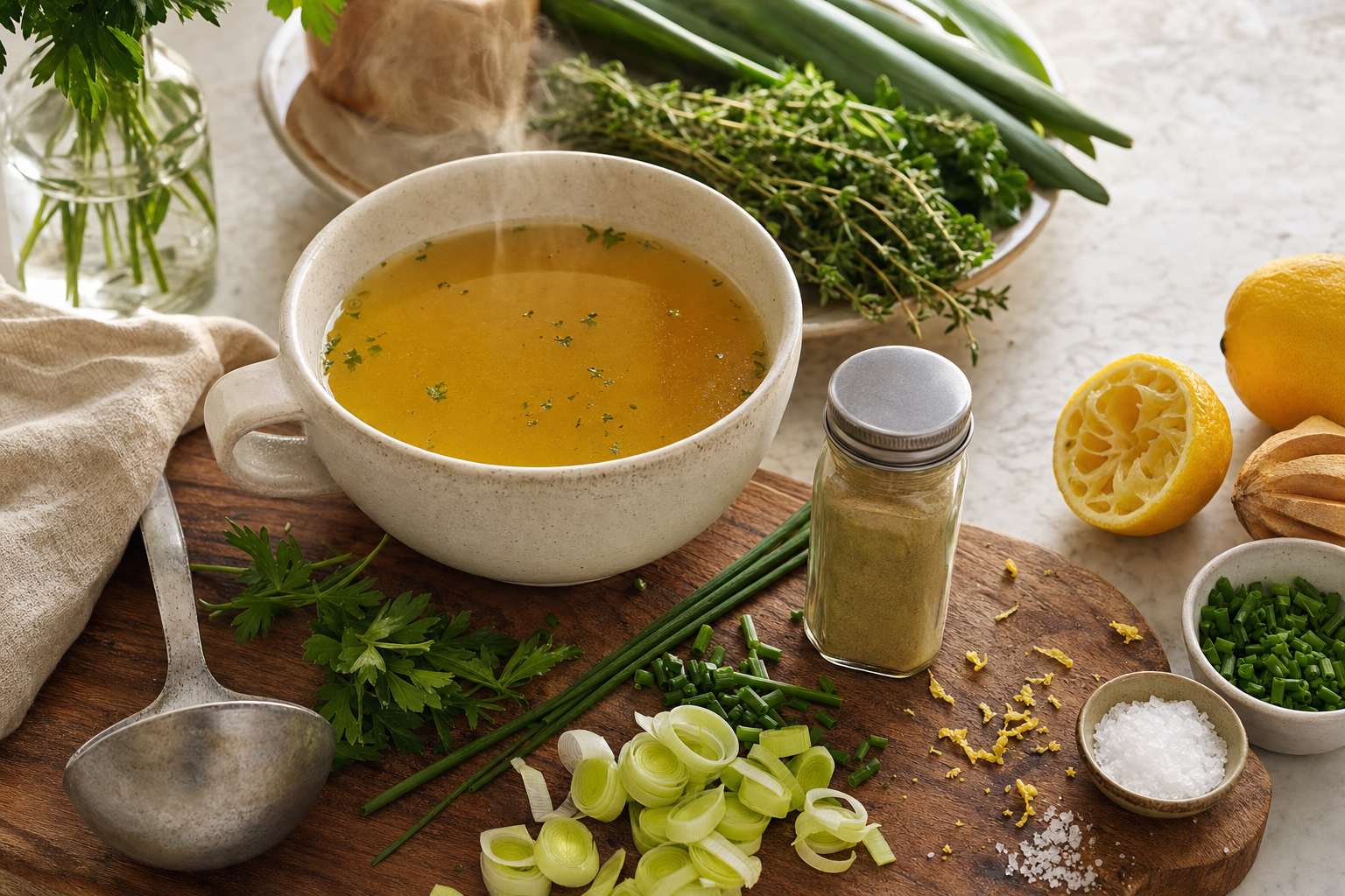 thicken soup with flour