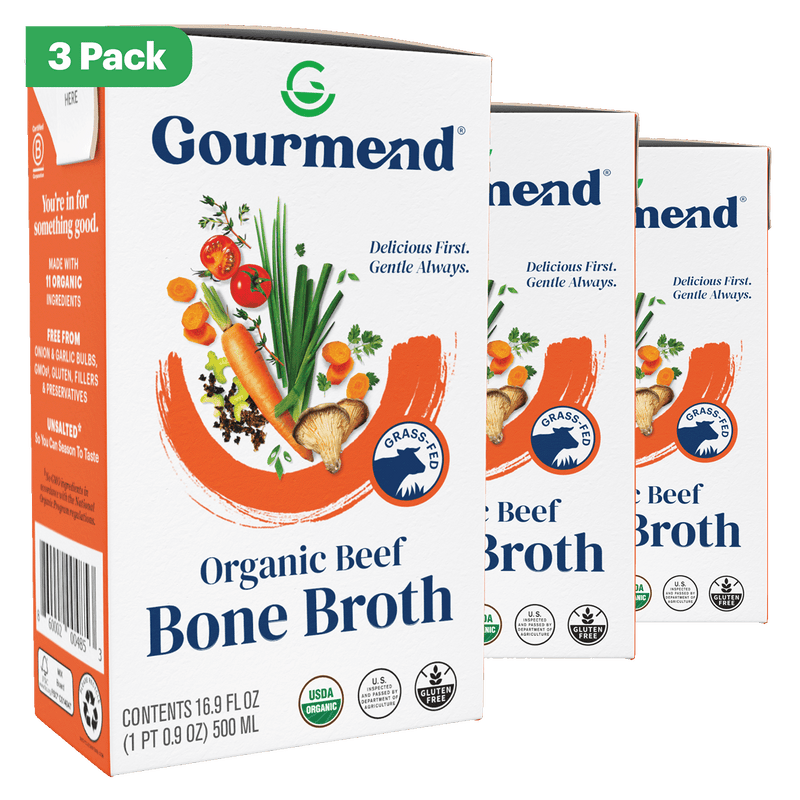 Organic Beef Bone Broth | Low FODMAP & Unsalted