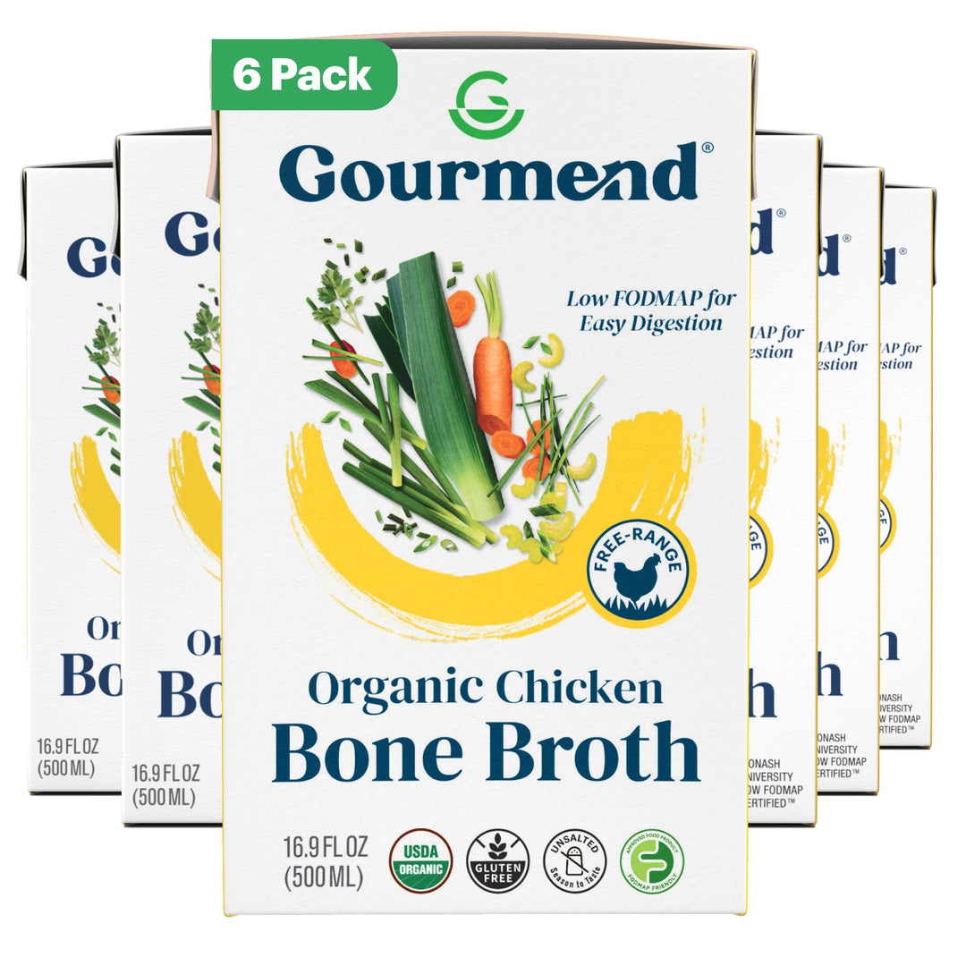 Organic Chicken Bone Broth | Low FODMAP & Unsalted