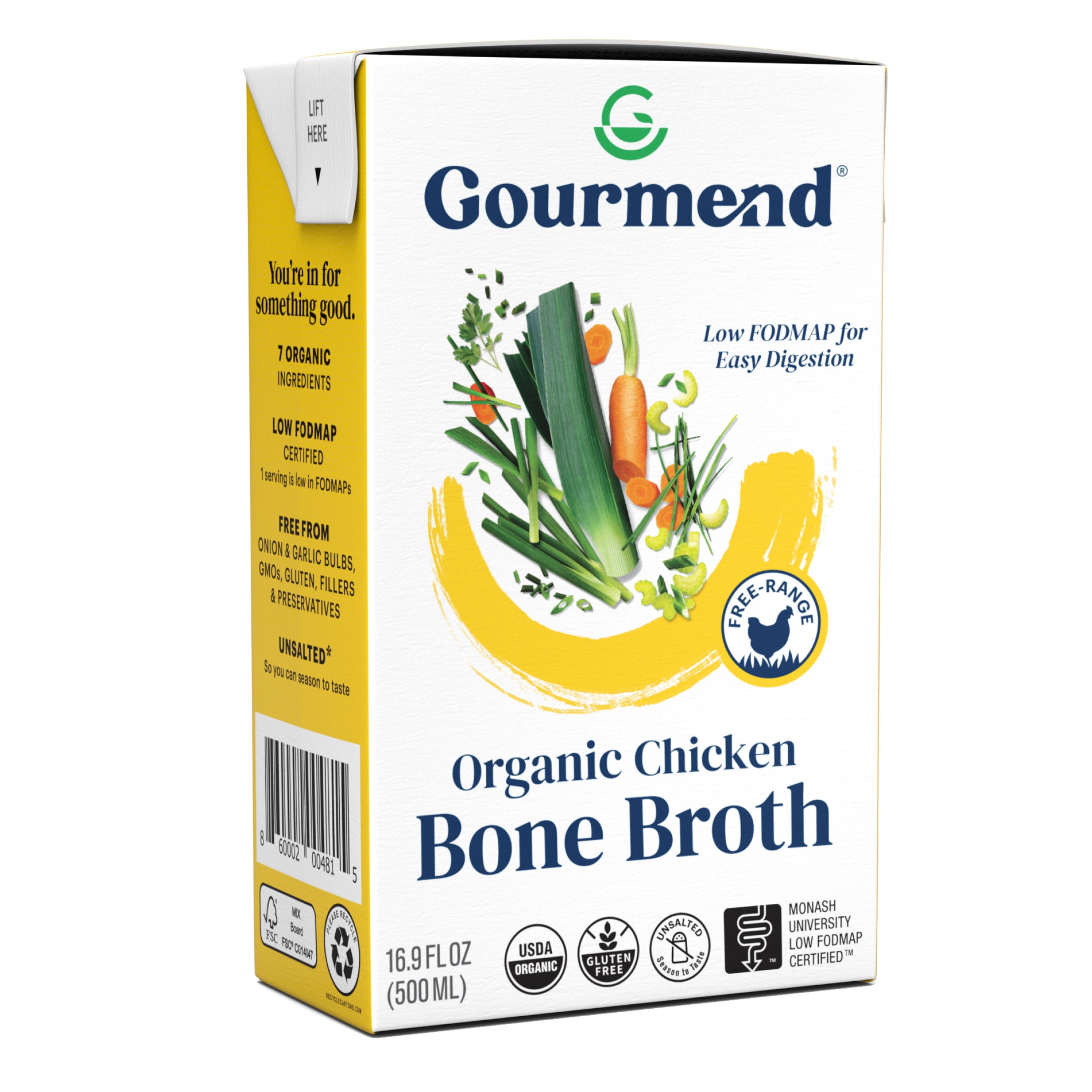 Single Carton of Gourmend Chicken Bone Broth