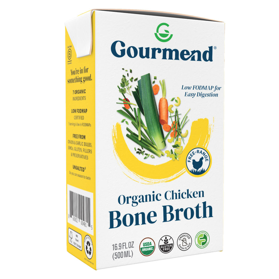 Organic Chicken Bone Broth | Low FODMAP & Unsalted