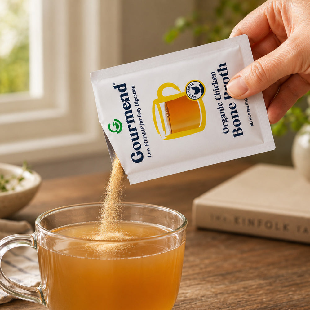 Organic Unsalted Chicken Bone Broth Powder - 8 Single Serve Packets