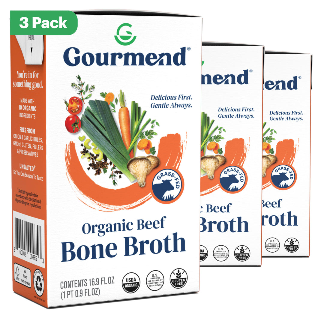 Organic Beef Bone Broth | Low FODMAP & Unsalted)