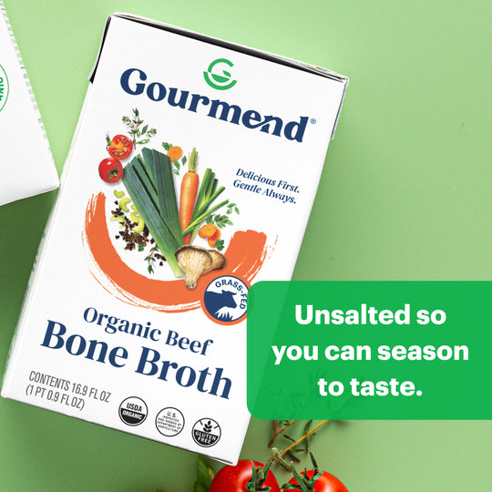 Organic Beef Bone Broth | Low FODMAP & Unsalted)