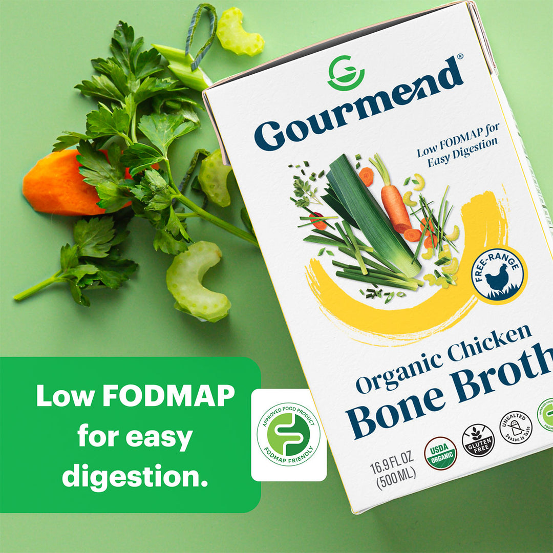 Organic Chicken Bone Broth | Low FODMAP & Unsalted