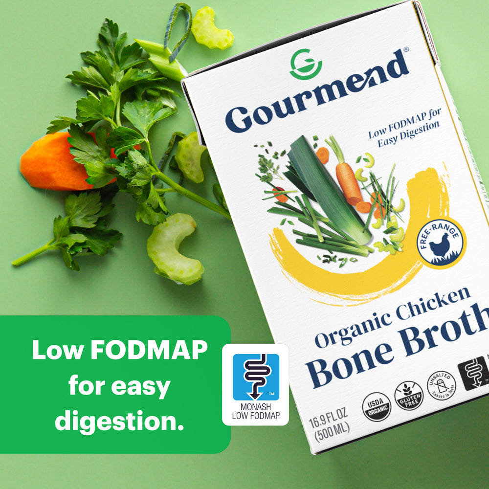 Organic Chicken Bone Broth | Low FODMAP & Unsalted)