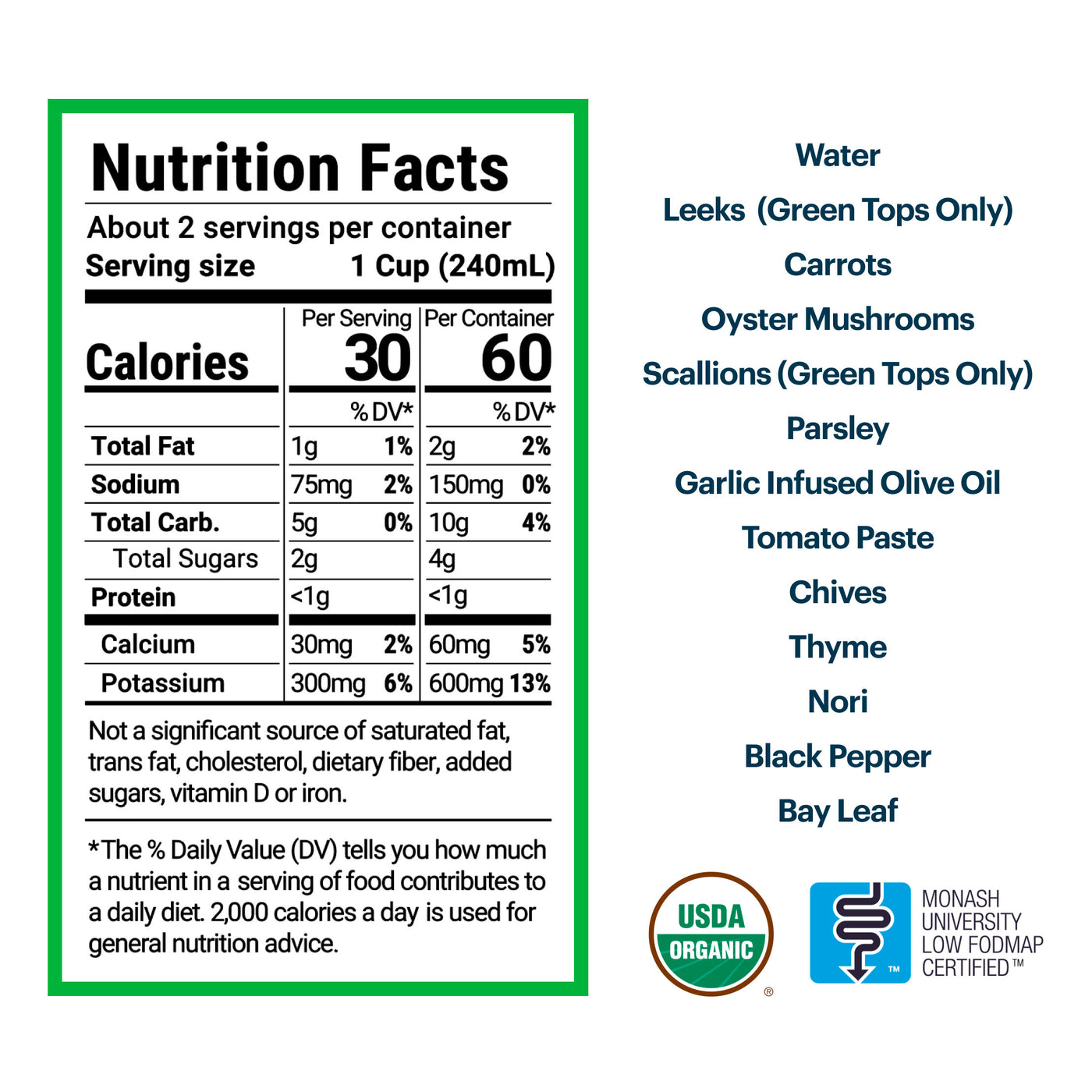 Low FODMAP Organic Vegetable Broth Gourmend Foods